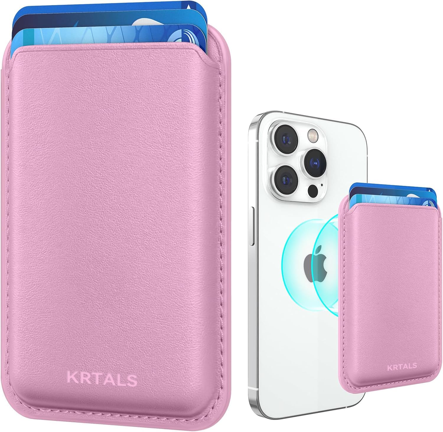 KRTALS Magnetic Wallet Cell Phone Card Holder for Phone Case with Mag-Safe