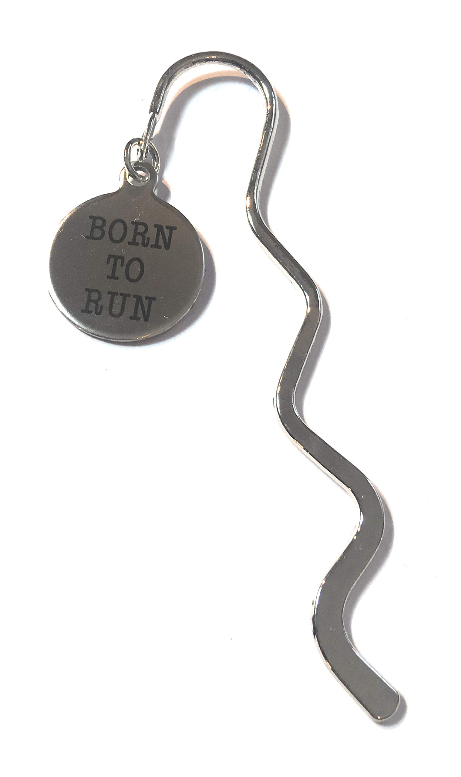 FizzyButton Gifts Born to Run Stainless Steel disc Mini Bookmark in Gift Bag