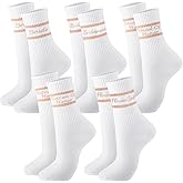 Glitopper 10 Pairs Bridesmaid and Bride Socks, White + Pink Bride to Be Socks, Bridesmaid Gifts for Wedding Day, Bridal Shower Costume Accessories, Bachelorette Party Supplies