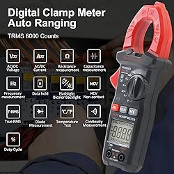 Digital Clamp Meter, Multimeter 6000Counts Volt