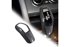 GIPFIRE car Shift knob Cover Decoration is Suitable for Land Rover Range Rover Sport 2014-2017 Carbon Fiber Shift knob Head Frame Cover Decoration Stickers ABS Plastic car Interior Accessories