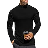 Ekouaer Men's Mock Turtleneck Long Sleeve Turtle Neck Tops Lightweight Undershirt Thermal Sweater Shirts