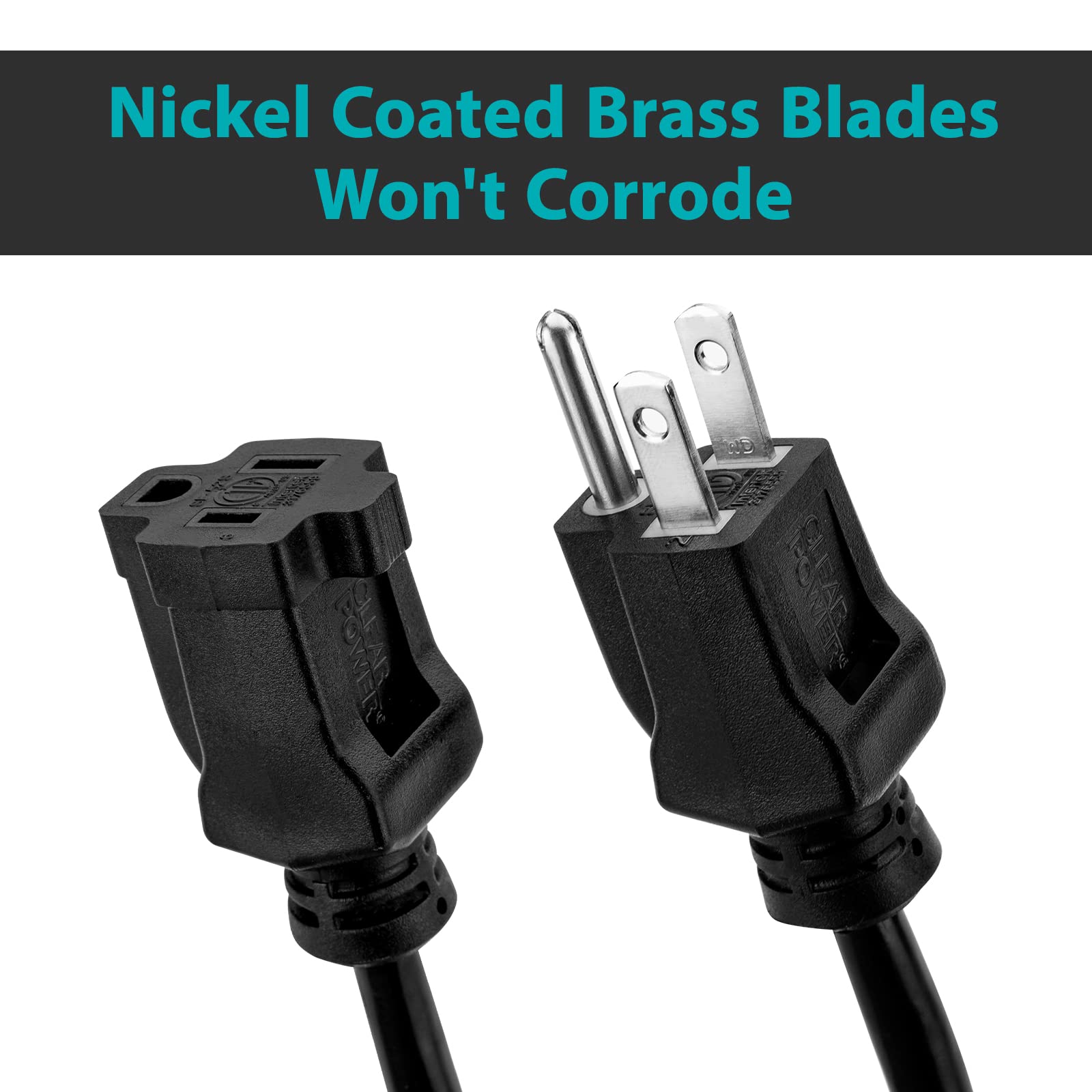 Ft Extension Cord Outdoor BN-LINK 3/6/10/15Ft Outdoor Extension