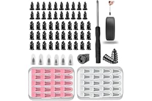 20pc Screw in Tire Plugs,Tire Repair Rubber Nails Kit with 2 Sizes,Tir e Screw Plug Repair Kit,Fast Self-Service TireRepair N