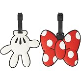 2 Pcs Set Cartoon Silicone Travel Luggage Baggage Identification Labels ID Tag, Cute Luggage Tags for Bag Suitcase Plane Cruise Ships with Belt Strap