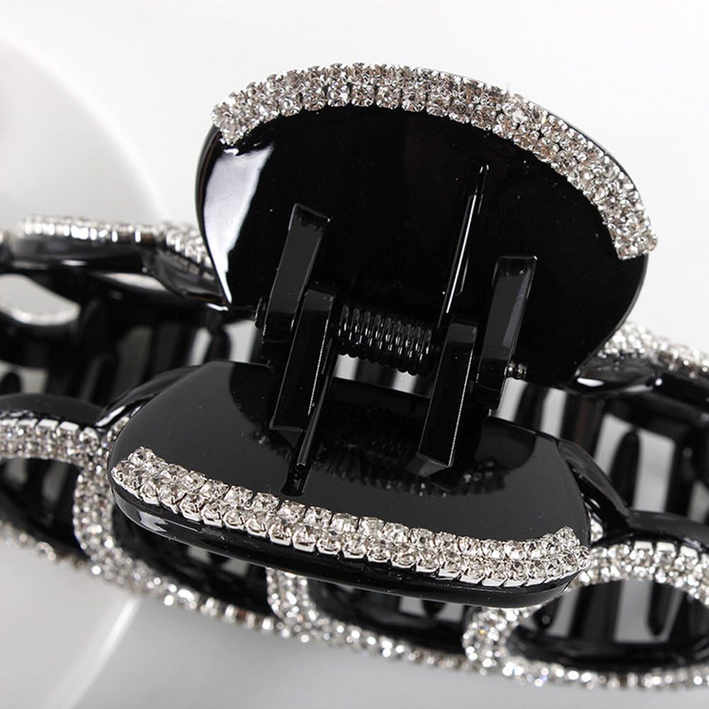 FRCOLOR Large Rhinestone Hair Claw Clips for Women Non-Slip Resin Jaw Clips for Thick Hair Elegant Accessories for Daily Use and Styling - Image 5