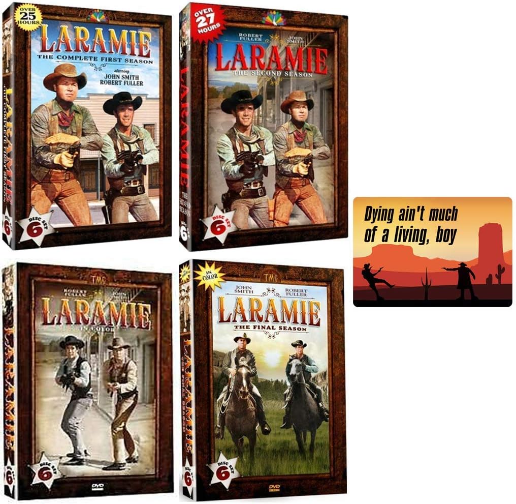 Laramie: Complete Series Seasons 1-4 DVD Collection with Bonus Art Card
