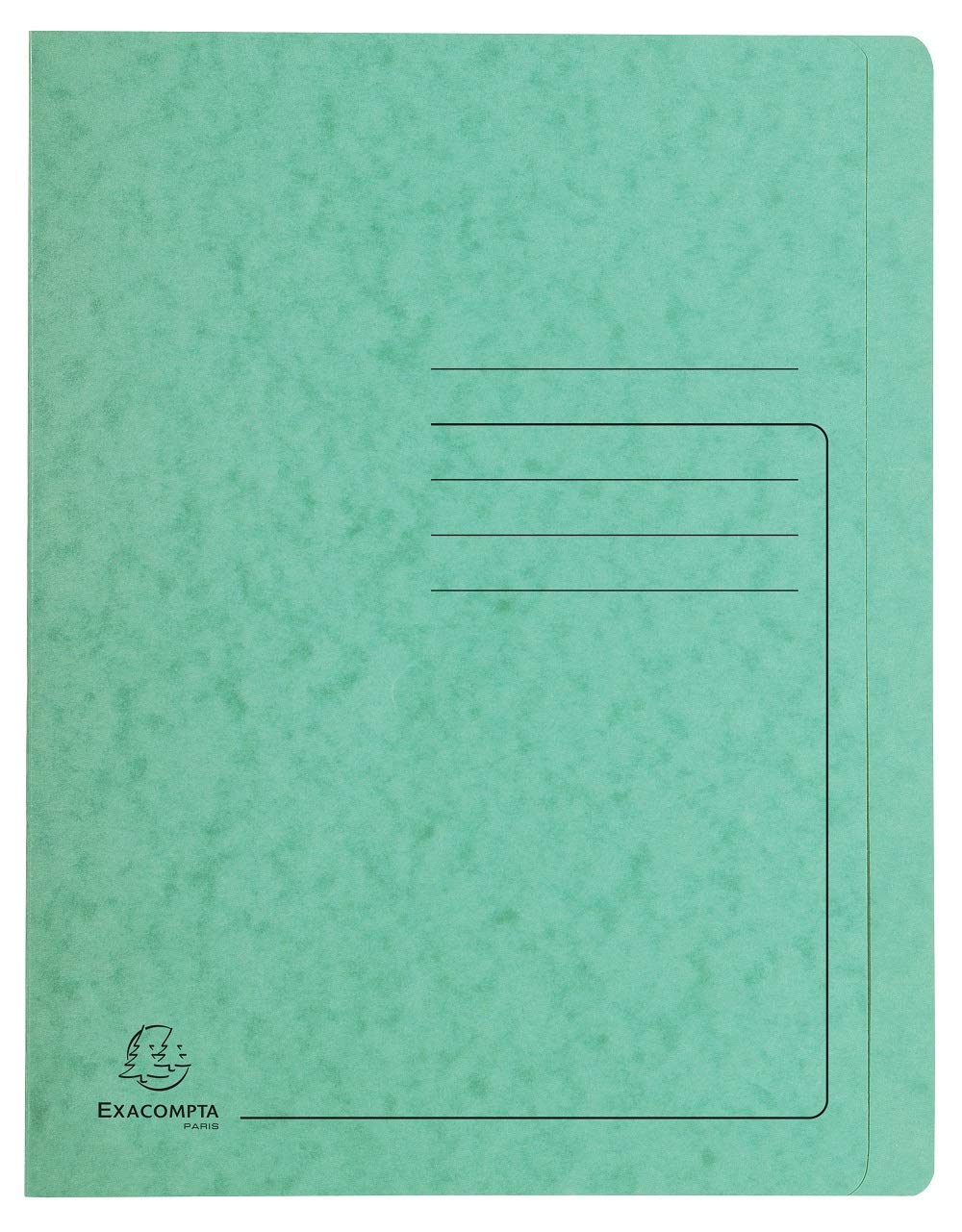 Exacompta - Ref. 39993E - 1 Iderama printed lamella folder in 355 g/m² glossy card - FSC® certified folder - dimensions 24 x 32 cm for A4 format documents - green color