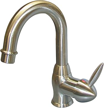 Amazon Com Itc 97705fni Db Hi Rise Brushed Nickel Kitchen Faucet