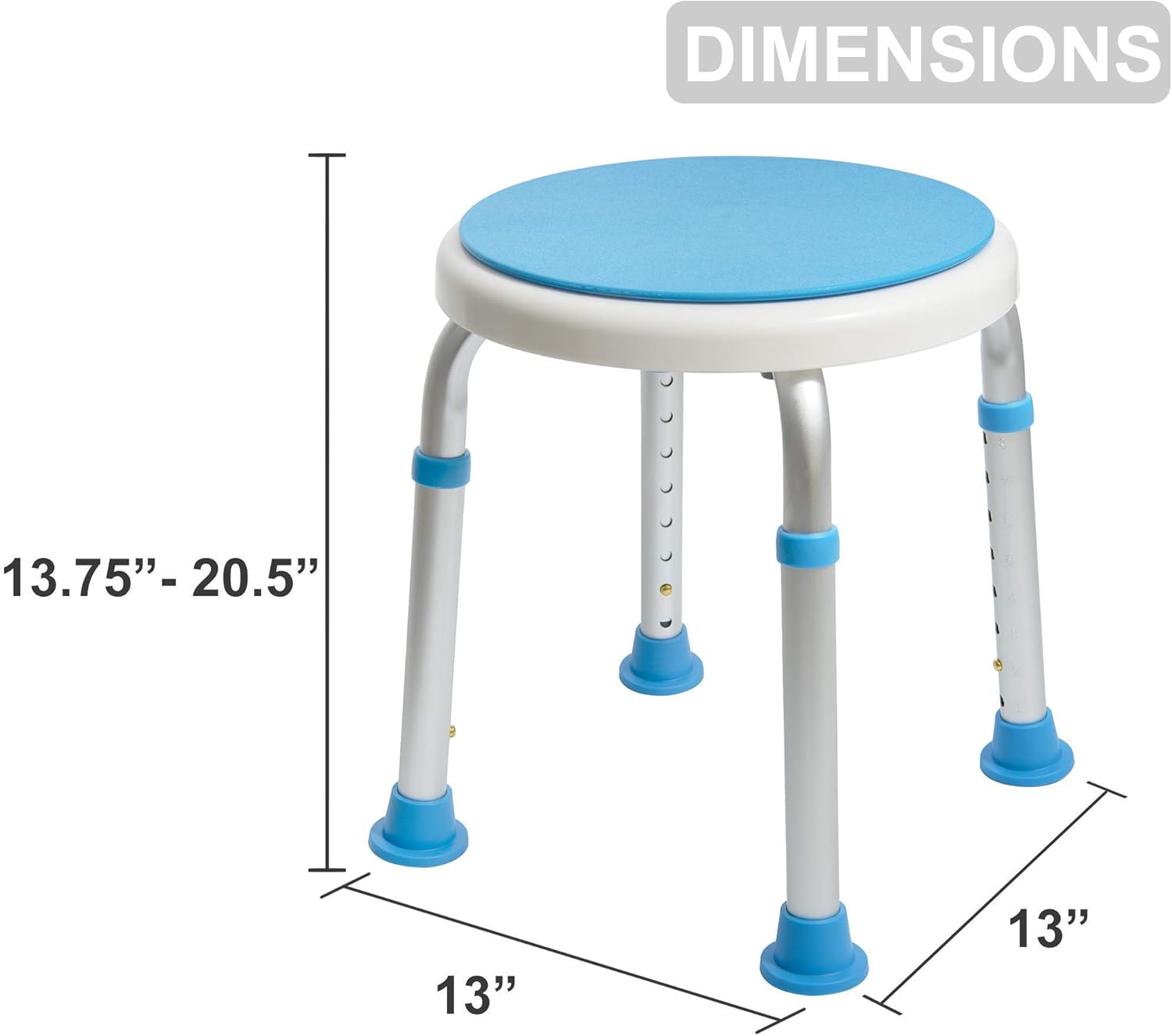 Vaunn Medical Bathtub Safety Rail Grab Bar and Rotating Shower Tub Stool Bundle: Health & Personal Care