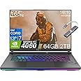 Asus ROG Strix G16 Gaming 16/inches FHD+ 165Hz (Intel 13th Gen Core i7-13650H,64GB DDR5 RAM,2TB PCIe SSD,Gece RTX 4060 8GB) RGB Backlit,Thunderbolt 4,Wi-Fi 6E,IST Cable,Win 11 Home-2023 Eclipse Gray