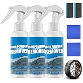 Car Rust Remover Spray,Heavy Duty Iron Powder Remover, Car Rust Removal Spray for Metal, Fast Acting, Ideal for Wheels, Bolts &amp; Metal Surfaces,Auto Rust Cleaner(3PCS)
