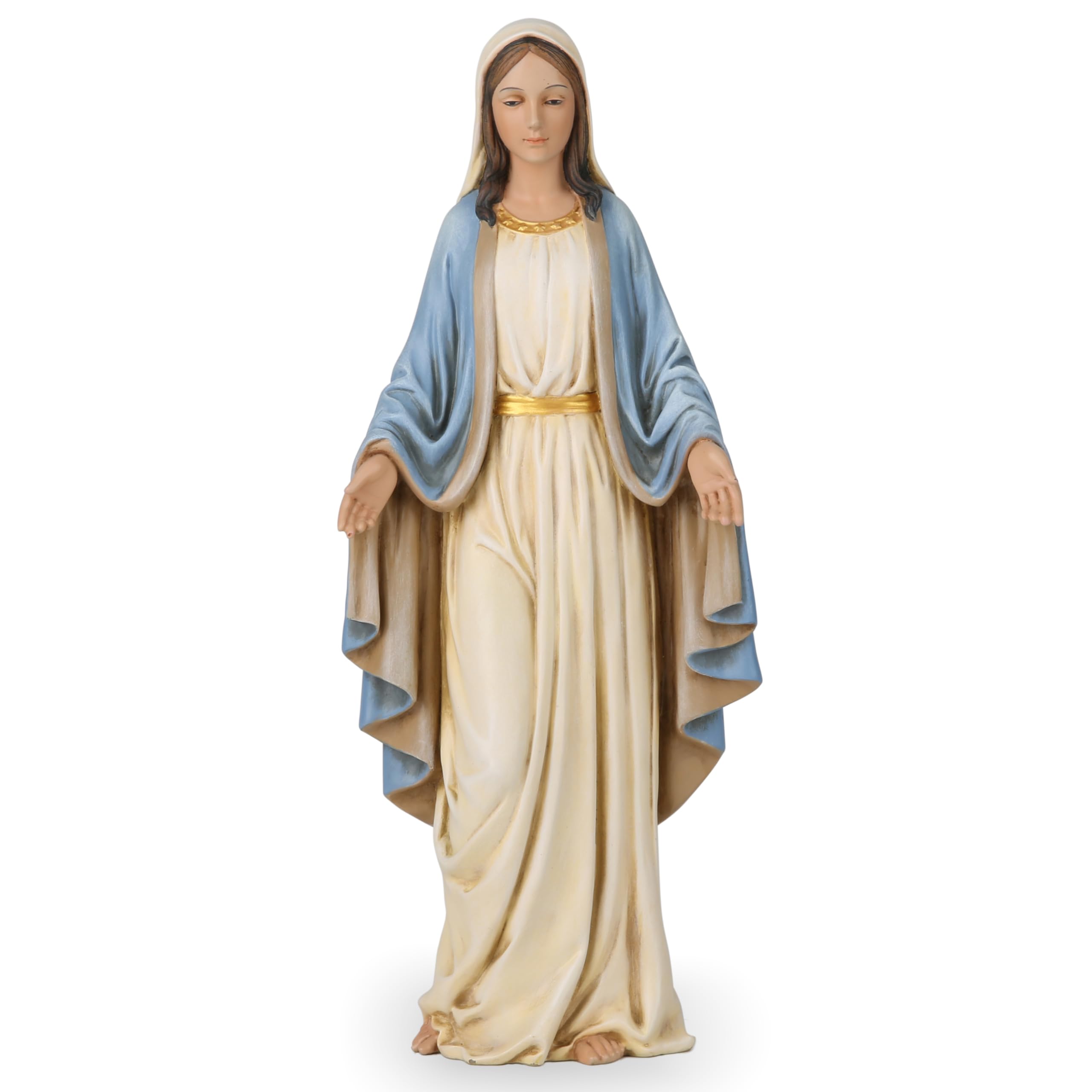 BC Catholic Blessed Virgin Mary Statue, Holy Mother Figure for Altar, Catholic Home Decor, Religious Gifts to Mom，12.5" H, Hand Painted Classical Renaissance Sculpture Masterpiece by Buildclassic