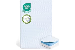 DIBAKO Pack and Play Mattress,38x26 Dual-Sided Soft & Firm Memory Foam Pack N Play Mattresses Pad for Baby,Portable Mini Crib Mattress with Removable Breathable Cover