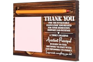 TRCENDE Thank You Gift for Assistant Principal, Positive Affirmations Decor Assistant Principal Appreciation Gifts, Assistant Principal Gift Ideas, Vice Principal Desk Retro Note Pad Holder XB456