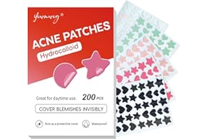 YIWMWIY Pimple Patches for Face (400 Counts) Hydrocolloid Acne Pimple Patches for Covering Zits and Blemishes in Face Skin, Spot Stickers with Salicylic Acid, Tea Tree Oil & Calendula Oil