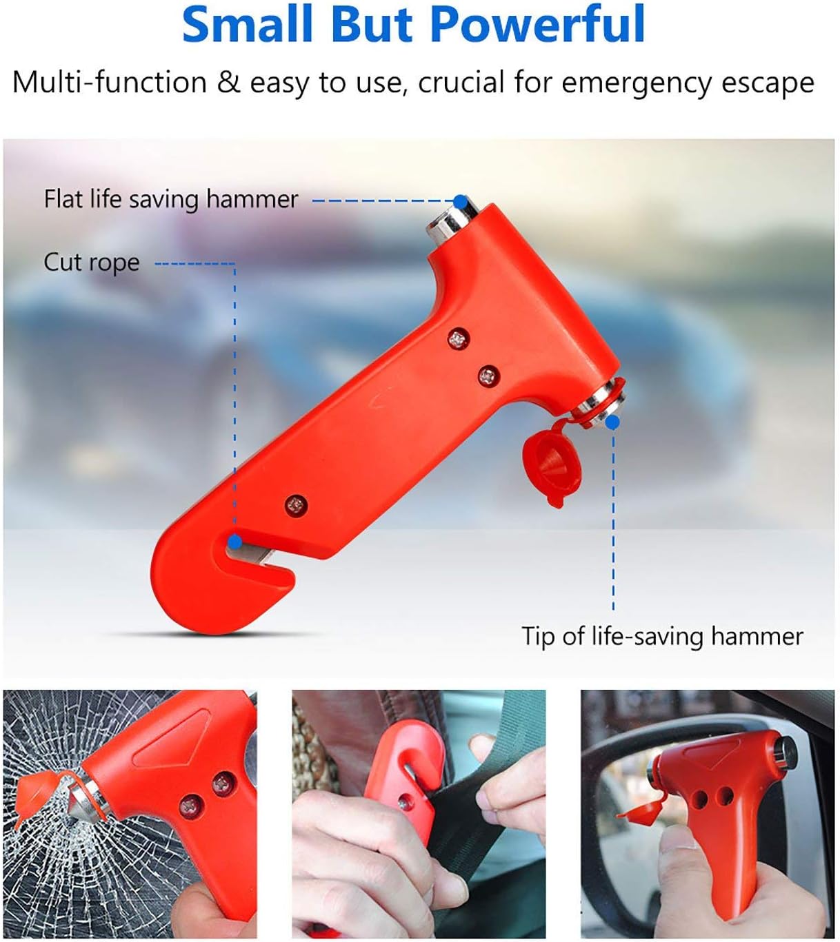 Sailnovo Car Emergency Kits, Multifunctional Roadside Assistance Auto Safty Kit ,First Aid Kit, Jumper Cables, Tow Rope, Triangle, Flashlight, Safety Hammer and More Ideal Survival Pack Accessories: Automotive