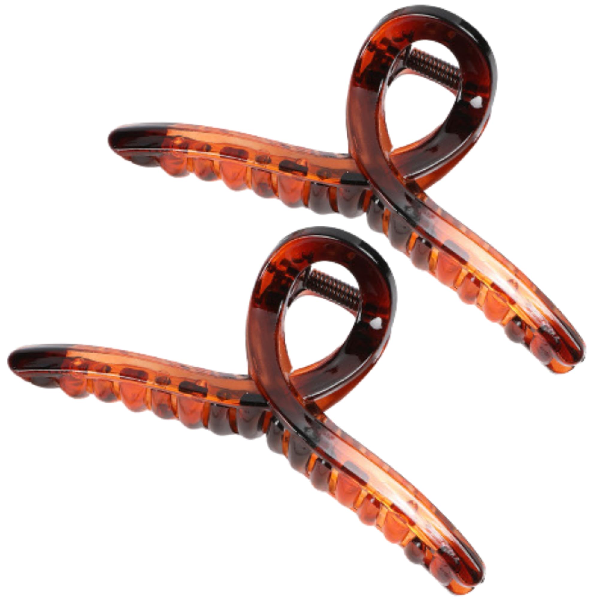 Hair Clips Large Cross Hair Claw Clips Strong Hold Vintage French Shark Claw Clips Clamp Hair Accessories for Women Girls Thin Thick Hairs (Brown)
