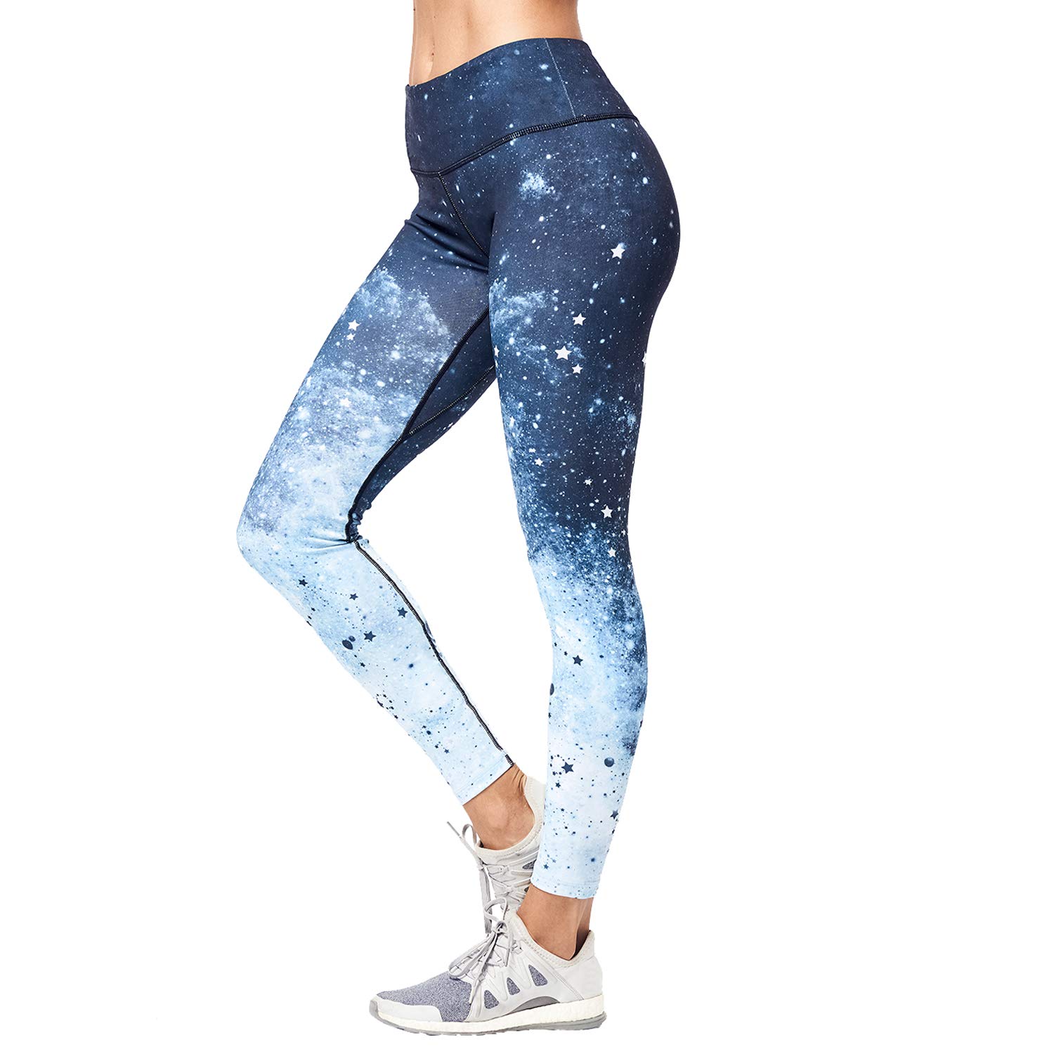 Matymats Women\'s Tummy Control Printed Yoga Pants Quick-Drying Workout Leggings Non See-Through