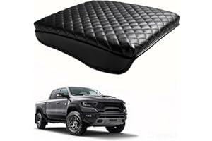 LINOAH Center Console Cover for 2019-2026 Ram 1500 Center Console Cover, Armrest Cushion Pad Cover, PU Leather for 5th Ram 15