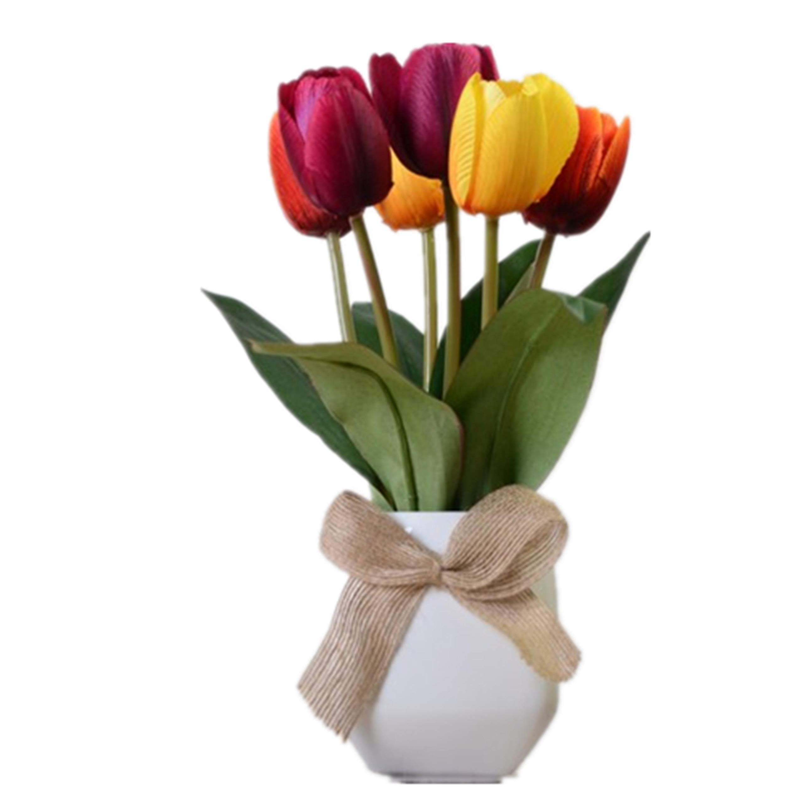 Home Decoration Ceramic Vase Artificial Plants Potted Flowers