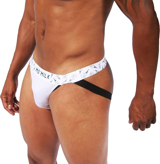 Mo'Milk Men's Jockstrap, The Mark Jockstrap Elastic Waistband Underwear