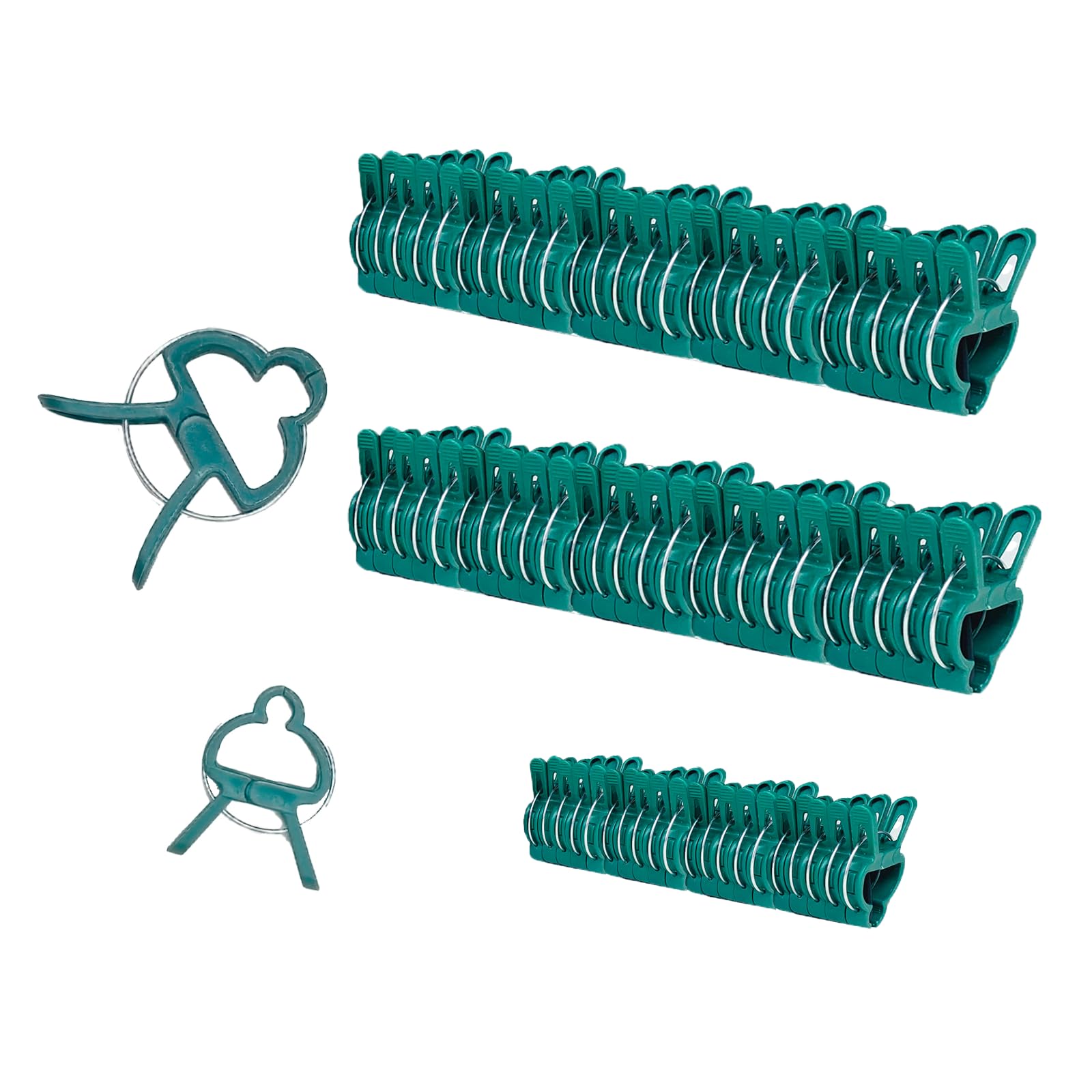 heyfurni Garden Clips for Climbing Plants,50pcs Large Plant Clips and 20pcs Small Rose Clips for Support,Tomato Clips for Vines,Vegetable,Tomatoes,Flowers,Green
