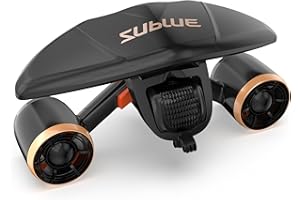 SUBLUE Mix Pro Dual Motor Underwater Scooter - 2 Speed Modes, 60 Min Runtime, 131ft Depth with Camera Mount & Low Battery Alarm for Pool, Diving, Snorkeling - Water Scooter for Adults