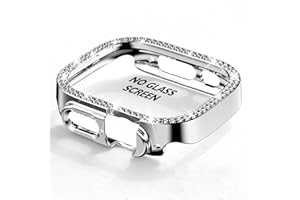 DABAOZA Compatible for Women Apple Watch Bumper 49mm, Bling Case Cover for iWatch Series 10 9 8 7 6 / SE 5 4 3 2 1 Ultra [No Screen Protector] (49mm, Silver)