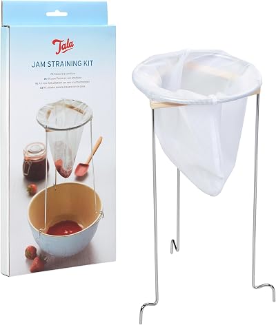 Tala Jam Straining Set Nylon Straining Bag with Chrome Stand