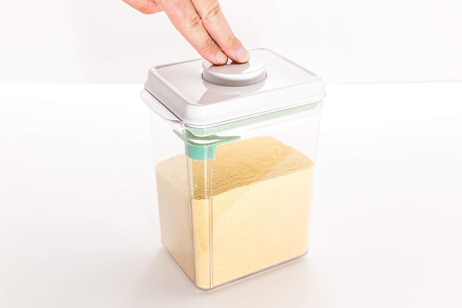 Super Doopers One Touch Baby Milk Powder Dispenser, Airtight Food Storage Container with Lid for Formula Powder Coffee Beans
