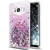 PHEZEN Galaxy S8 Plus Case, Liquid Glitter Case for