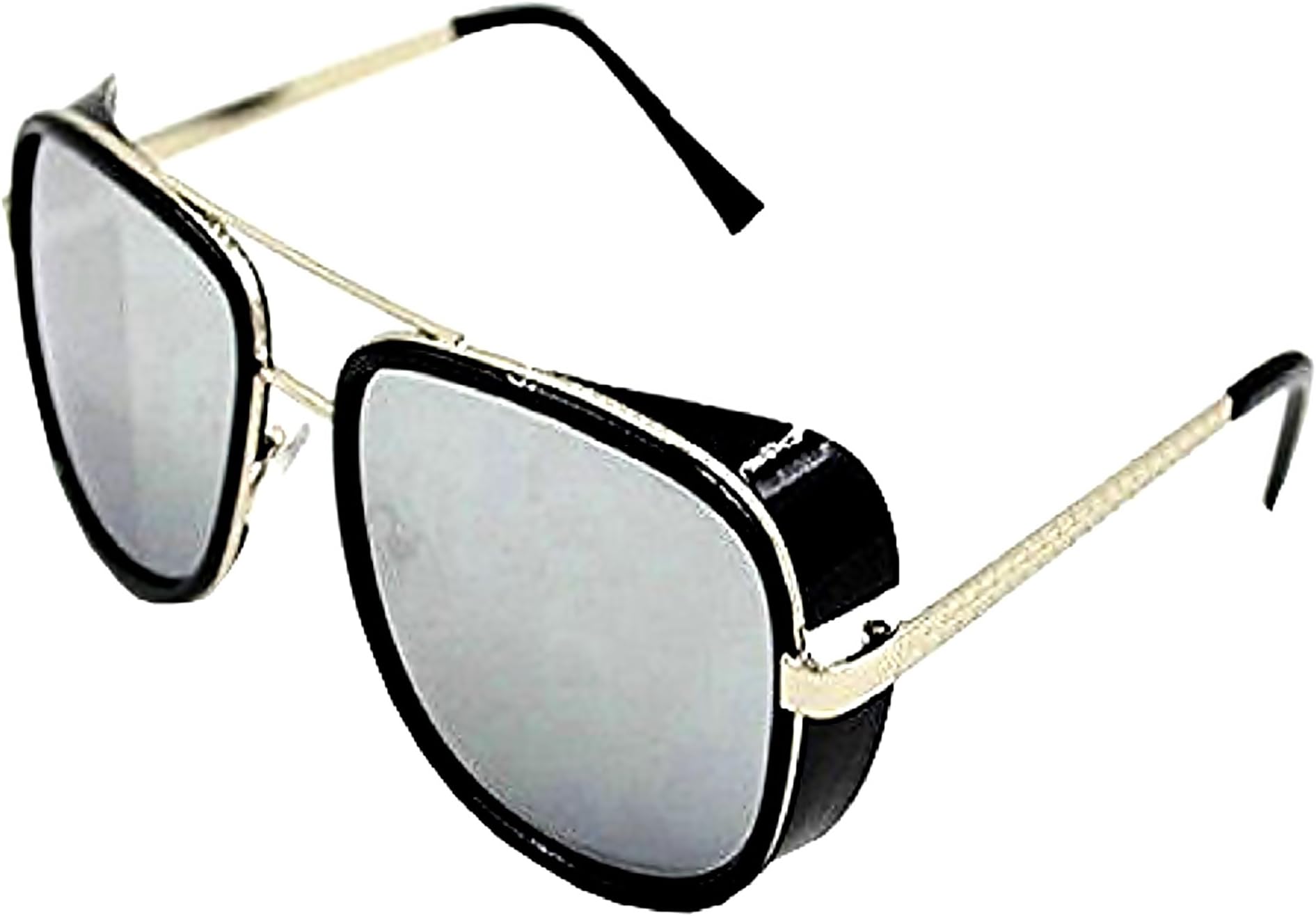 ( mount silver - lens transparent ) sunglasses iron men cosplay aviator mirror protection uv400 tony stark sports