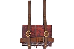 Lord of Battles Adventurer's Book or Diary Holder Handcrafted from Genuine Leather 13x18cm (Leather Journal with Brown Holder)