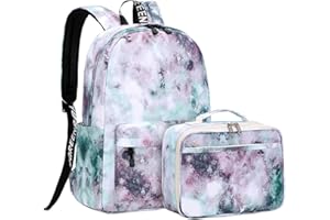 Lohol Galaxy Backpack for School Travel, Lightweight BookBag for Girls Kids