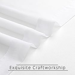 OVZME 2 Pack White Sheer Curtain Panels - 120