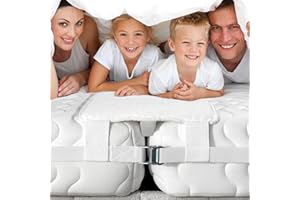 EPHEDORA 10" Extra Wide Bed Bridge Twin to King Converter Kit - Split King Gap Filler for Adjustable Bed - Mattress Connector & Gap Filler for Bed - Heavy Duty Metal Buckle Strap - 25D Memory Foam