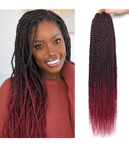 Amazon.com : Leeven 12 Inch Burgundy Senegalese Twist with Curly