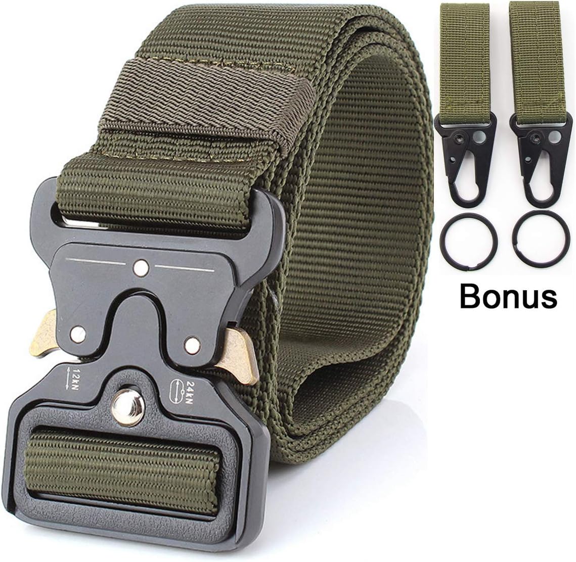 Tactical Belts Men's Rigger EDC 1.5" Military Combat Heavy Duty Nylon Waist Belt Quick-Release Metal Buckle