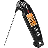 ThermoPro TP605 Instant Read Meat Thermometer Digital for Cooking, Waterproof Food Thermometer with Backlight & Calibration, 