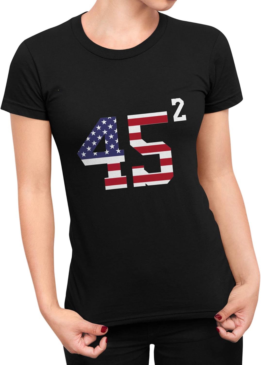 Women's Trump 2024 45 Squared Second Term USA Vintage T
