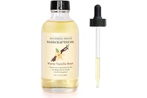 Soothing House Warm Vanilla Bean Body Oil - Moisturizing Body Oil for Soft, Glowing Skin with Almond & Jojoba Oil (4 fl oz)