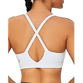 RUNNING GIRL Sports Bra for Women High Support, Molded Cup High Impact Sports Bras with Sewn in Pads Strappy Running Bra