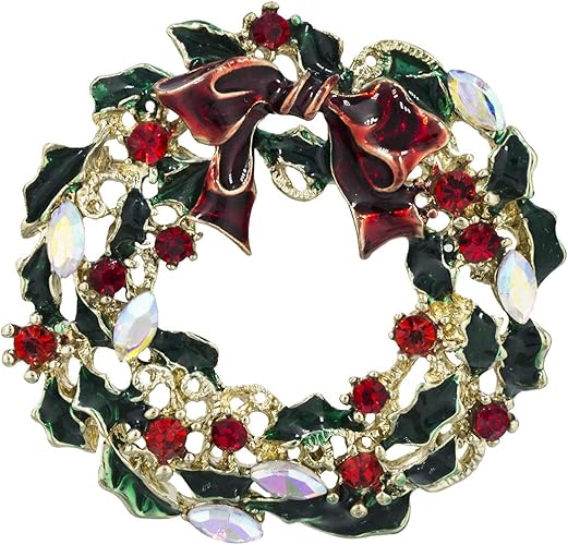Amazon Yoqucol クリスマスブローチピン レディース ガールズ クリスマスリースジュエリー ブローチ 通販