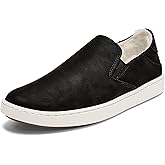 OLUKAI Pehuea Cozy Women's Leather Slip-On Shoes, Easy On & Off Design, Soft & Premium Materials, All-Day Comfort & Support