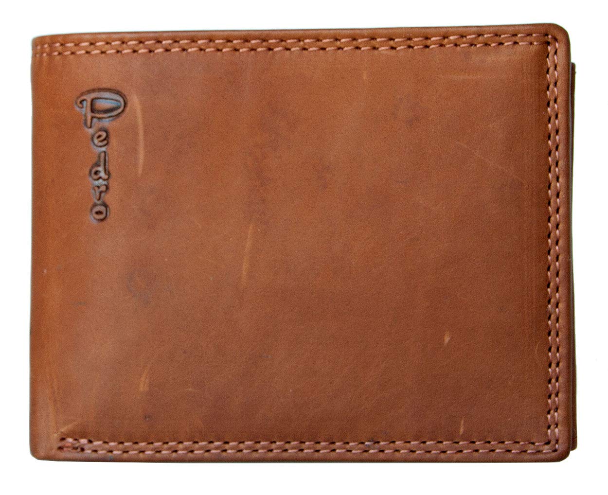Pedro Men's Light Brown Genuine Leather Wallet with RFID (Data Protection)