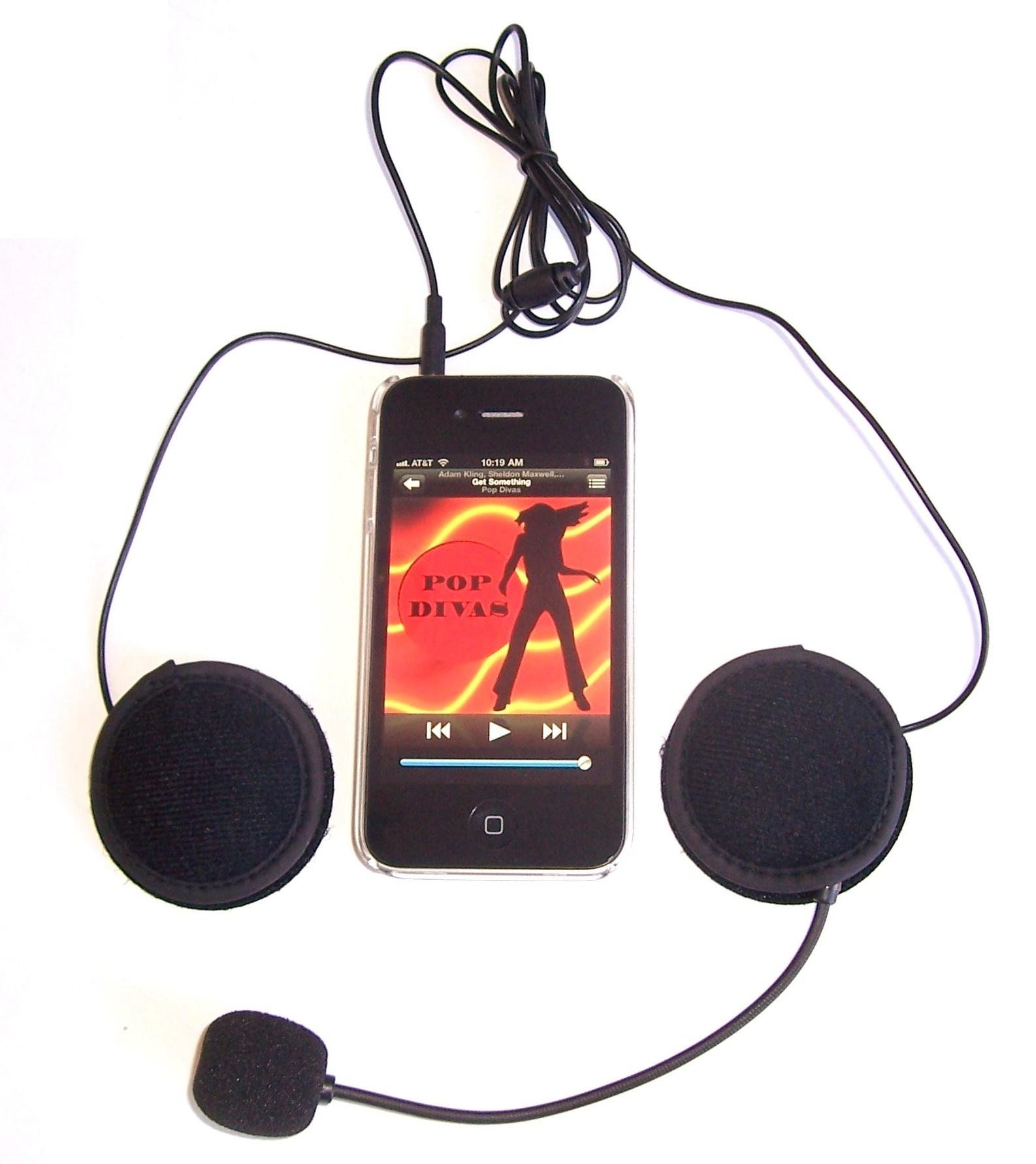 KOKKIA H10Mic_black : Sports/motorcycle helmet stereo Earphones + Microphone.