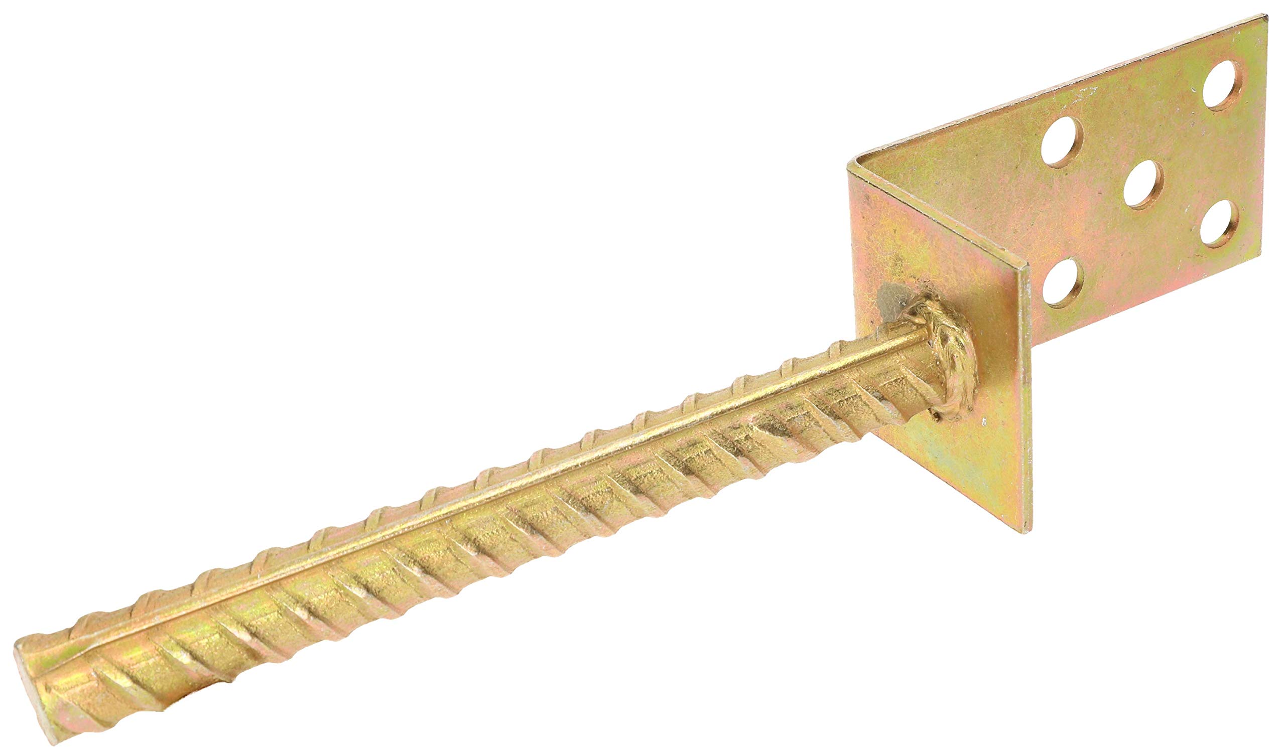 KOTARBAU® L-Post Support 110 x 60 mm Width Adjustable for Embedding in Concrete Yellow