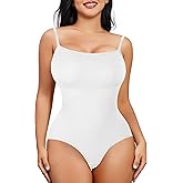 Nebility Shapewear Bodysuits for Women - Tummy Control Square Neck Bodysuit Seamless Full Body Shaper Going Out Top