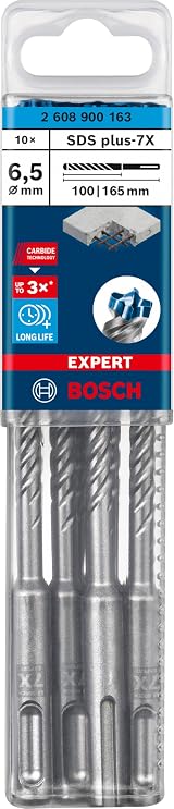 Bosch 10x EXPERT SDS plus-7X Hammer Drill Bit 6.5 mm x 100 x 165 mm view 2